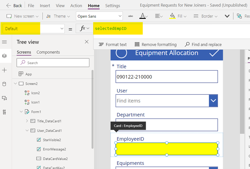 How To Populate Employee ID Of User From Azure AD In PowerApps